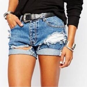 One Teaspoon Chargers Denim Shorts